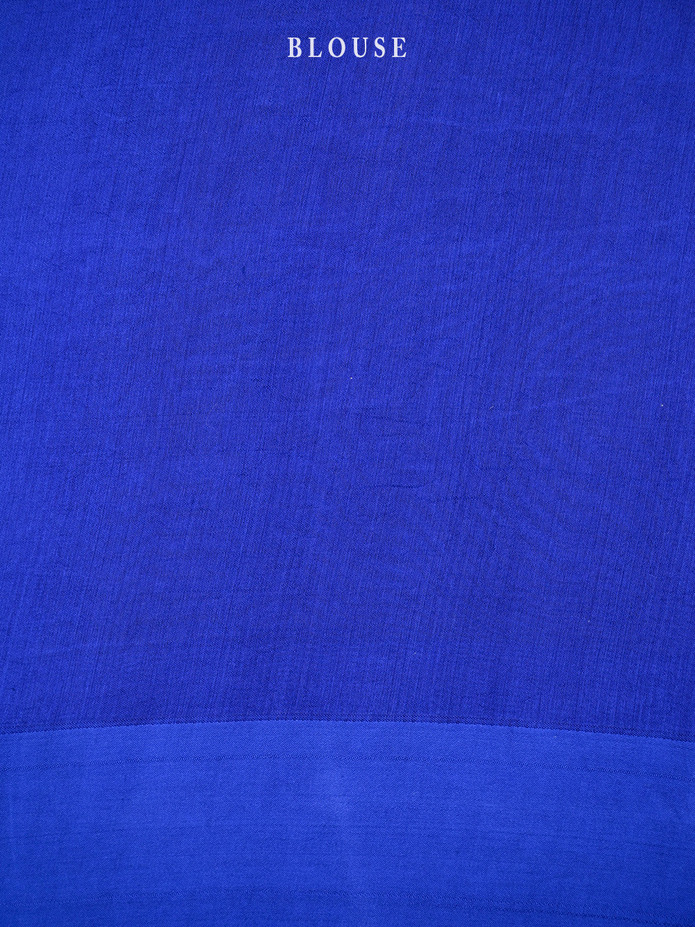 Royal Blue Plain Silk Handloom Saree - Sacred Weaves