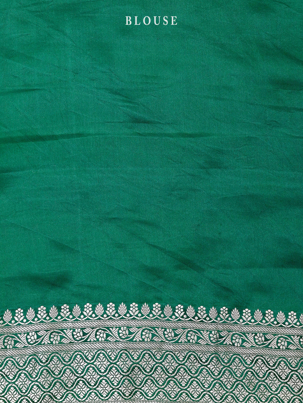 Bottle Green Satin Silk Handloom Banarasi Saree - Sacred Weaves