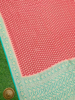 Pastel Pink Booti Khaddi Georgette Handloom Banarasi Saree - Sacred Weaves