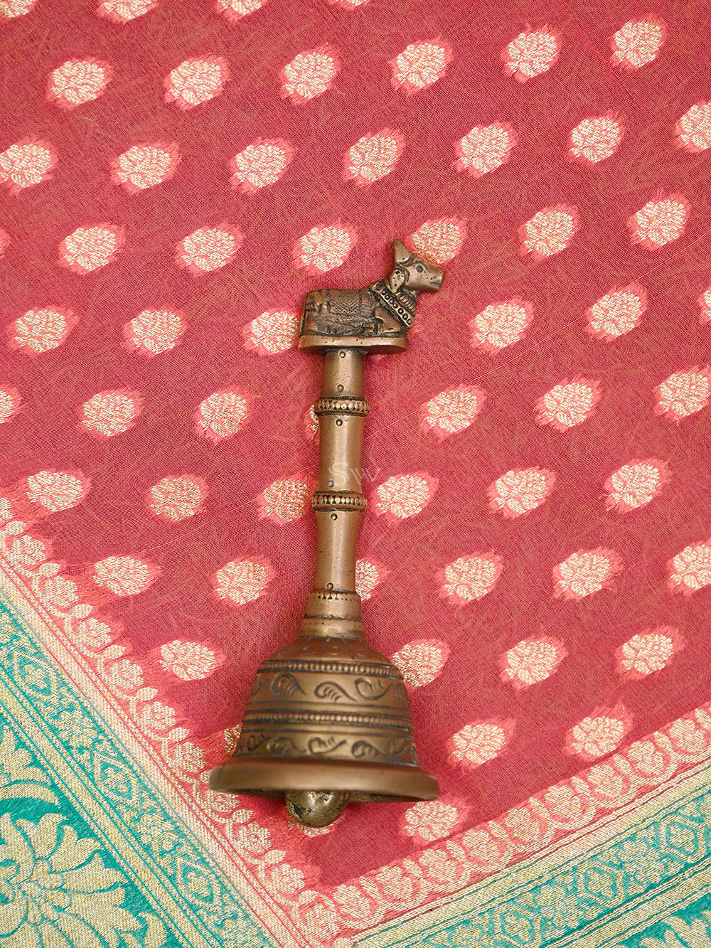 Pastel Pink Booti Khaddi Georgette Handloom Banarasi Saree - Sacred Weaves