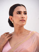 Pastel Pink Tissue Rangkat Handloom Banarasi Saree - Sacred Weaves