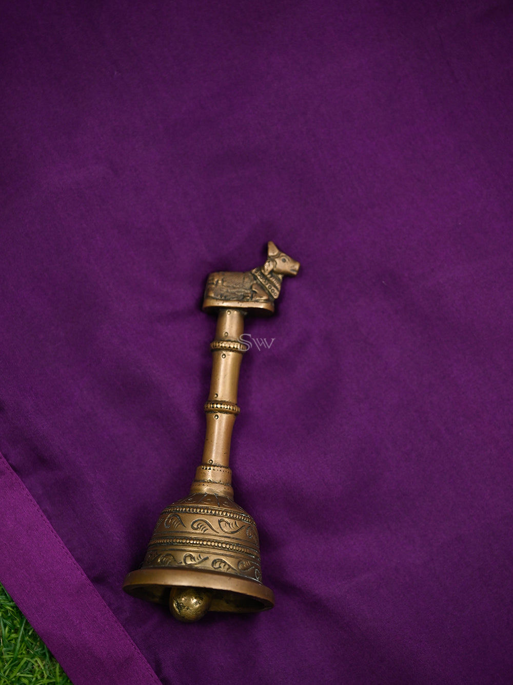 Purple Plain Silk Handloom Saree