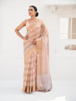Pastel Purple Tissue Rangkat Handloom Banarasi Saree - Sacred Weaves