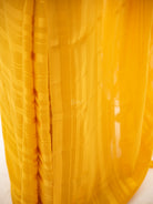Mustard Stripe Satin Georgette Handloom Saree - Sacred Weaves
