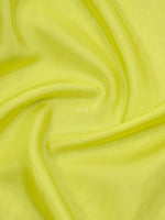 Lime Yellow Plain Silk Handloom Saree