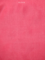 Coral Pink Plain Silk Handloom Saree - Sacred Weaves