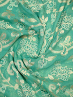 Sea Green Meenakari Khaddi Georgette Handloom Banarasi Suit - Sacred Weaves