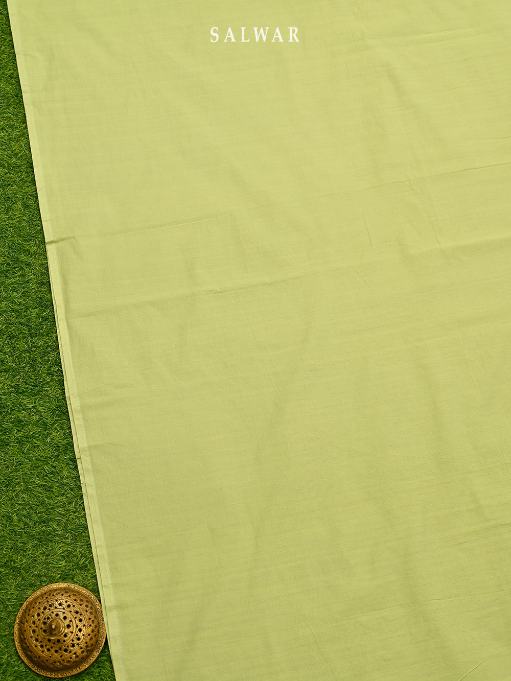 Pista Green Cotton Silk Handloom Banarasi Suit - Sacred Weaves