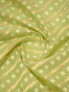 Pista Green Cotton Silk Handloom Banarasi Suit - Sacred Weaves