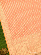 Peach Cotton Silk Handloom Banarasi Suit - Sacred Weaves