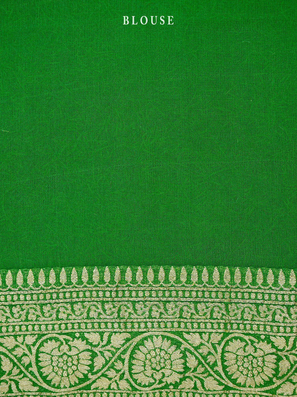 Moss Green Booti Khaddi Georgette Handloom Banarasi Saree