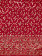 Maroon Booti Crepe Silk Handloom Banarasi Saree - Sacred Weaves