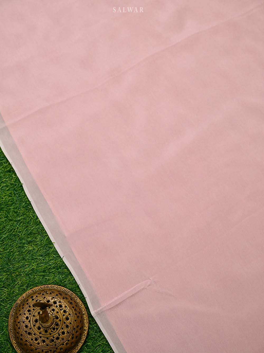 Pink Embroidered Organza Handloom Banarasi Suit - Sacred Weaves