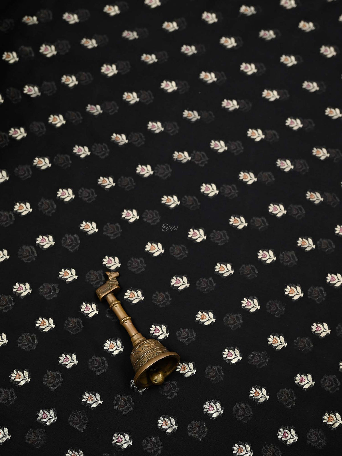 Black Meenakari Khaddi Georgette Handloom Banarasi Suit - Sacred Weaves