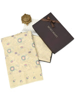 Cream Meenakari Khaddi Georgette Handloom Banarasi Suit - Gift Box