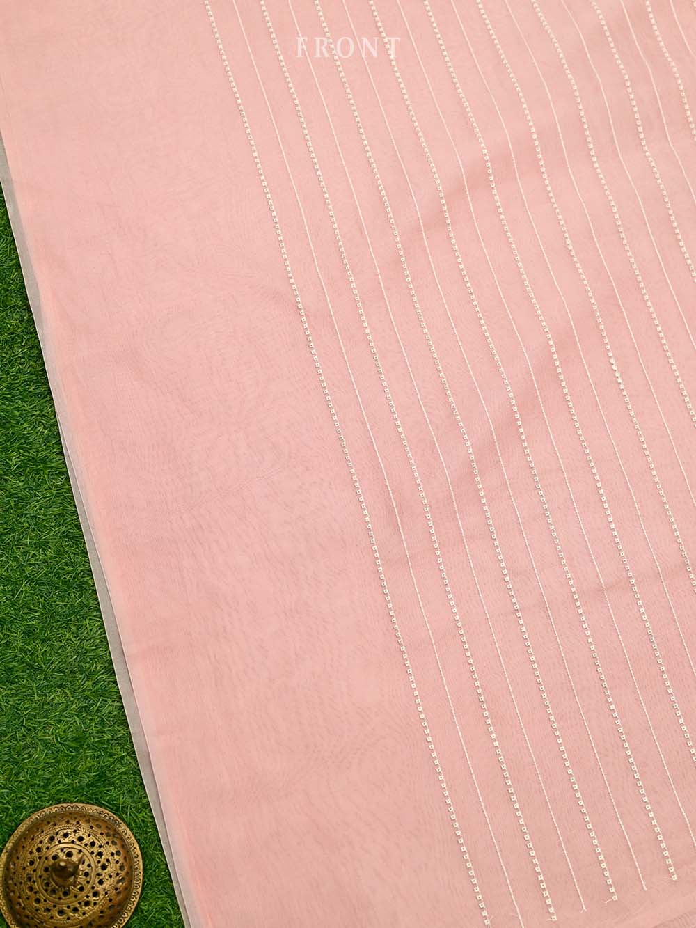 Pastel Pink Embroidery Organza Handloom Banarasi Suit - Gift Box - Sacred Weaves