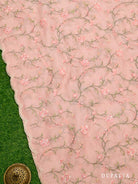 Pastel Pink Embroidery Organza Handloom Banarasi Suit - Gift Box - Sacred Weaves