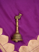 Purple Plain Katan Silk Handloom Banarasi Saree - Sacred Weaves