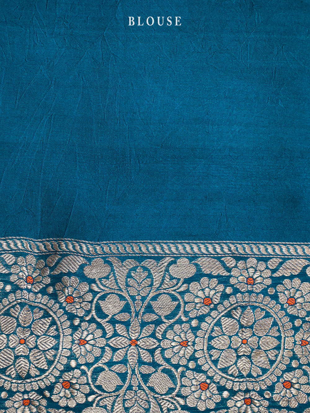 Midnight Blue Organza Silk Handloom Banarasi Saree - Sacred Weaves