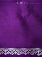 Purple Boota Organza Silk Handloom Banarasi Saree - Sacred Weaves