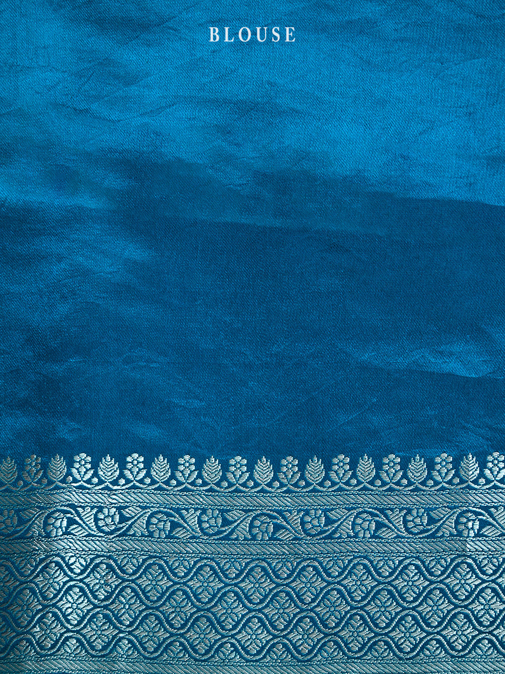 Midnight Blue Boota Satin Silk Handloom Banarasi Saree - Sacred Weaves