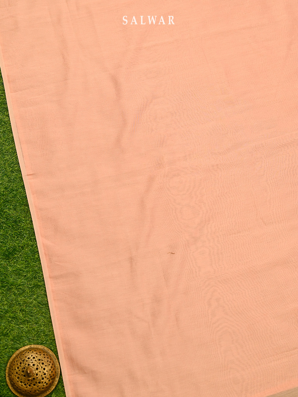 Pastel Orange Cotton Silk Handloom Banarasi Suit - Sacred Weaves