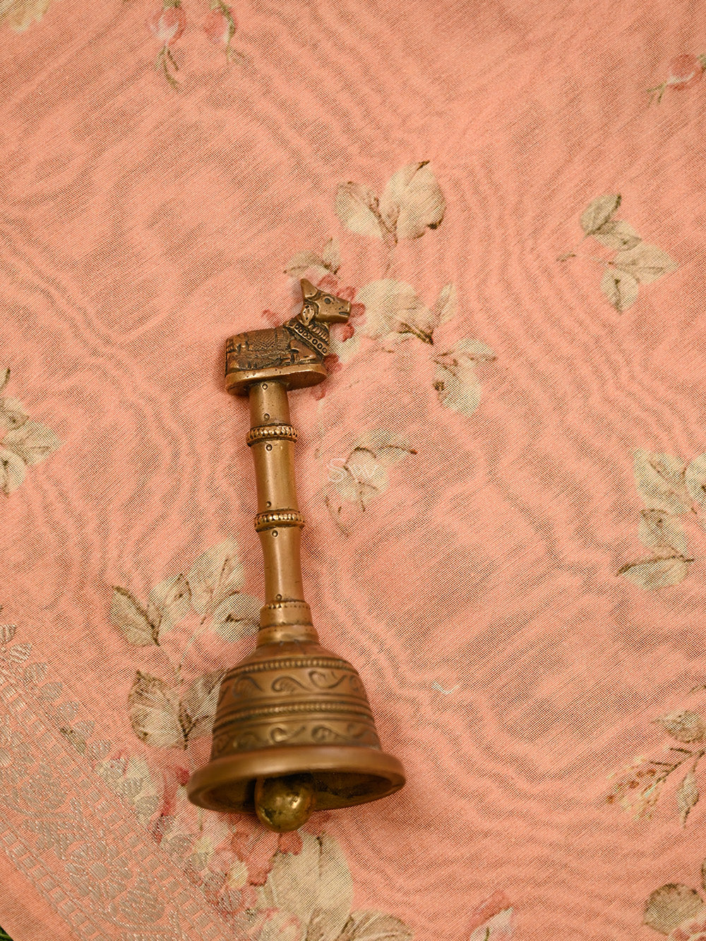 Pastel Orange Cotton Silk Handloom Banarasi Suit - Sacred Weaves