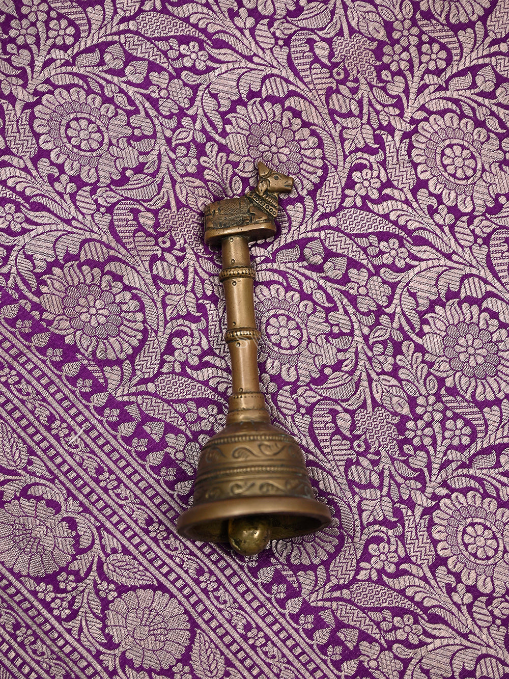 Purple Katan Silk Brocade Handloom Banarasi Saree