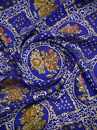 Blue Meenakari Bandhani Crepe Silk Handloom Banarasi Saree - Sacred Weaves