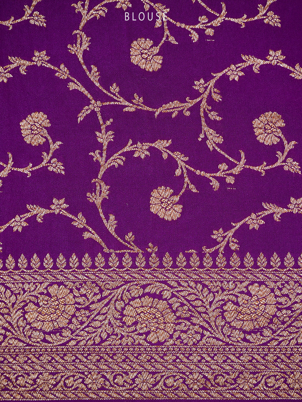 Purple Plain Crepe Silk Handloom Banarasi Saree - Sacred Weaves