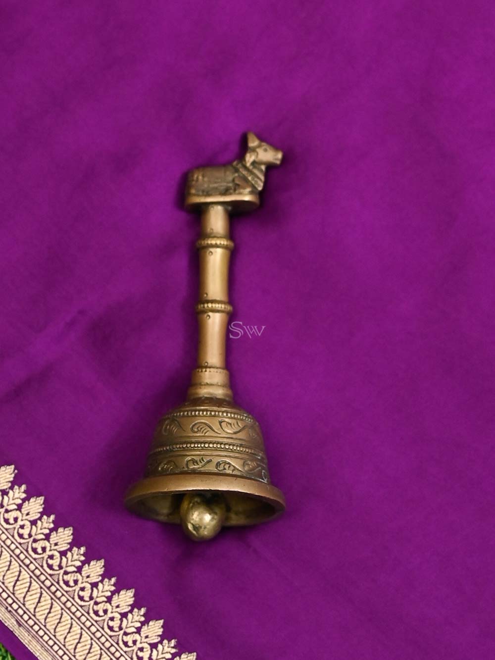 Purple Konia Satin Silk Handloom Banarasi Saree