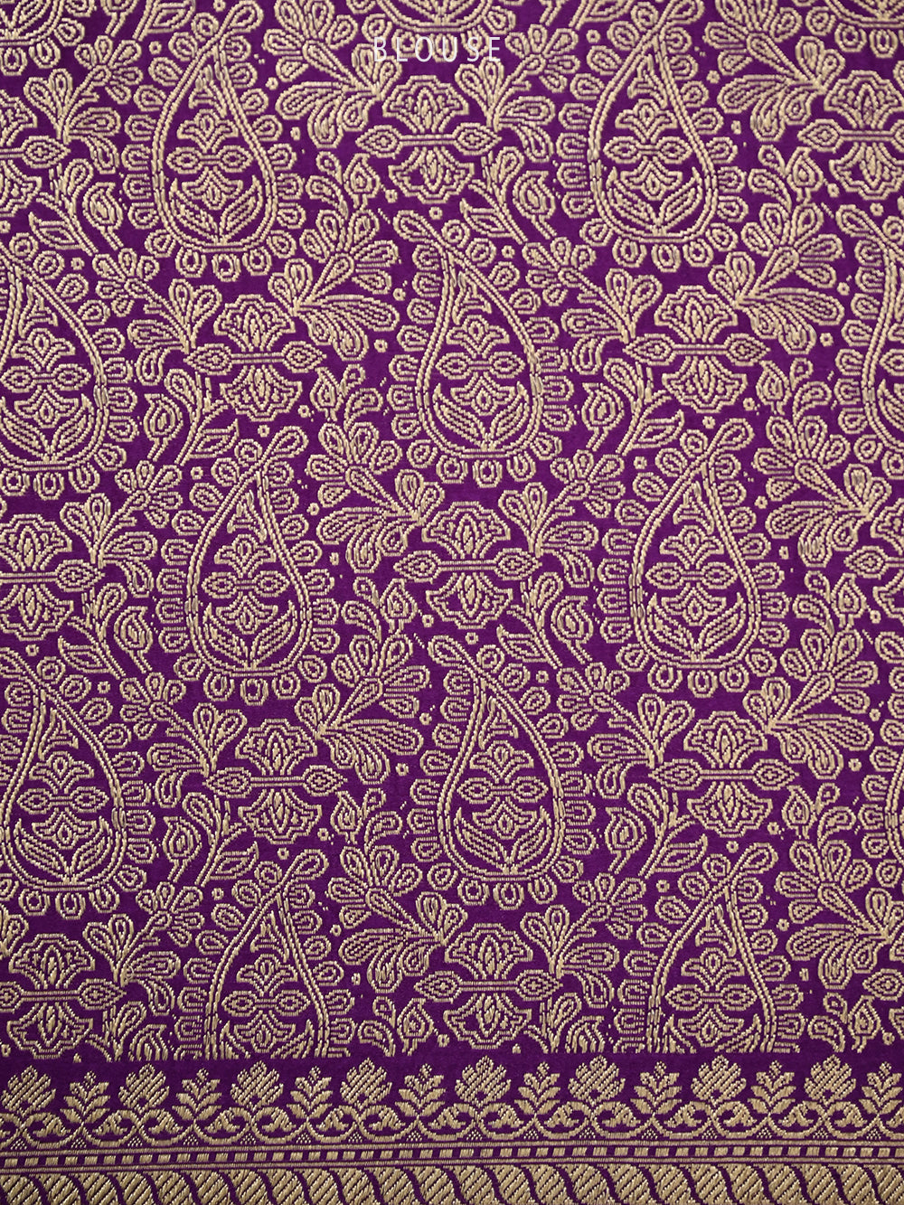 Purple Konia Satin Silk Handloom Banarasi Saree - Sacred Weaves