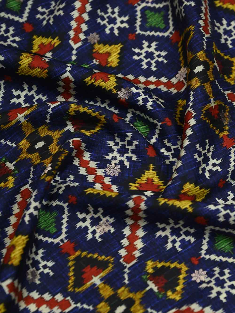 Royal Blue Katan Silk Handloom Banarasi Suit - Sacred Weaves