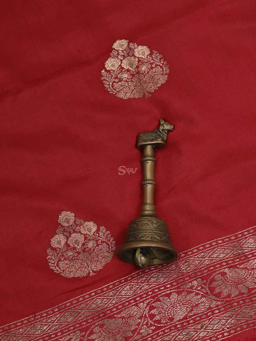 Maroon Silk Handloom Banarasi Suit - Sacred Weaves
