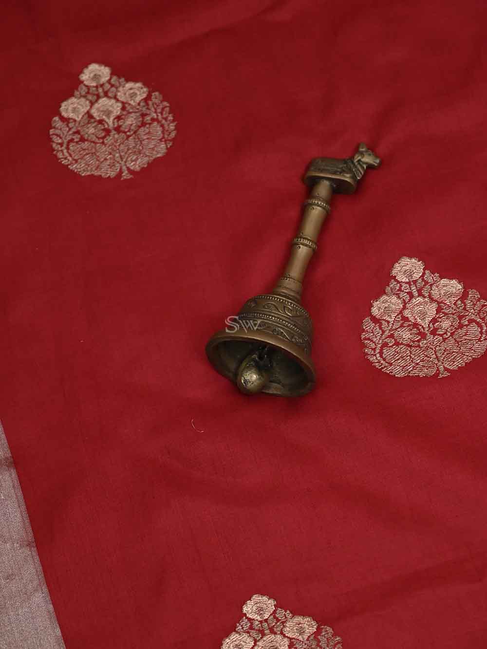 Maroon Silk Handloom Banarasi Suit - Sacred Weaves