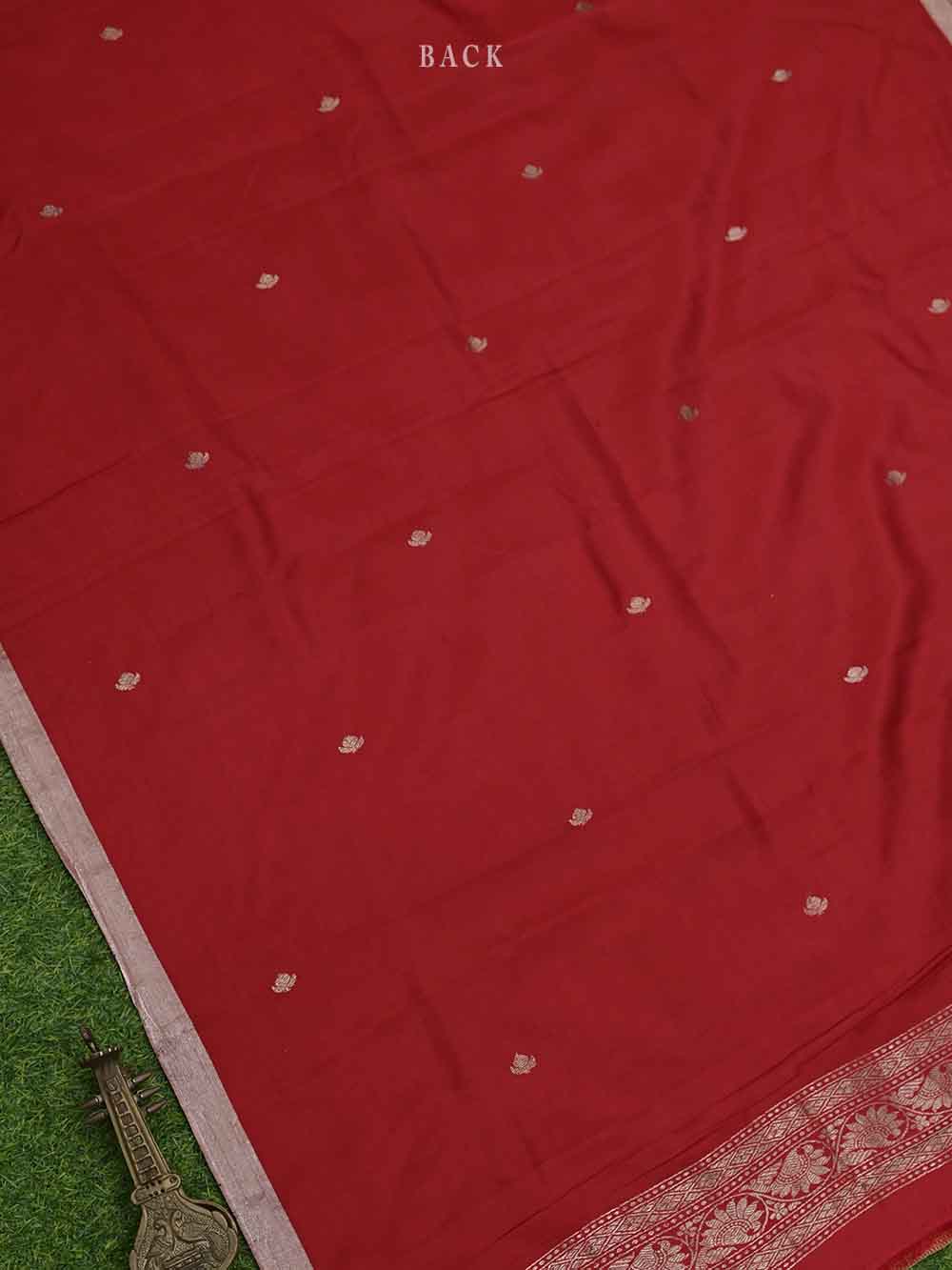 Maroon Silk Handloom Banarasi Suit - Sacred Weaves