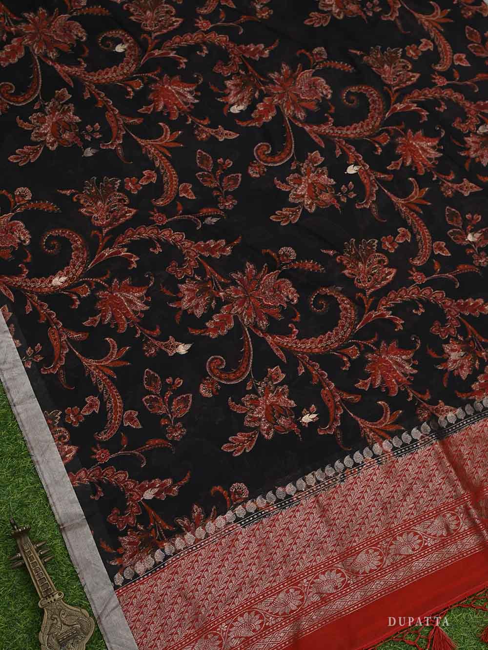 Maroon Silk Handloom Banarasi Suit - Sacred Weaves