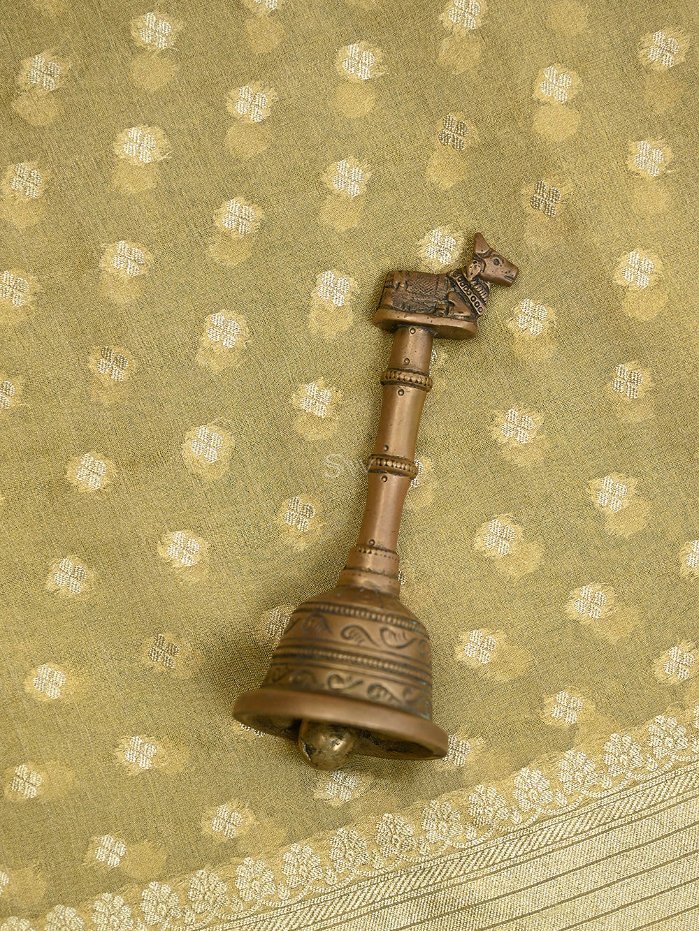 Mustard Tissue Khaddi Georgette Handloom Banarasi Suit - Sacred Weaves