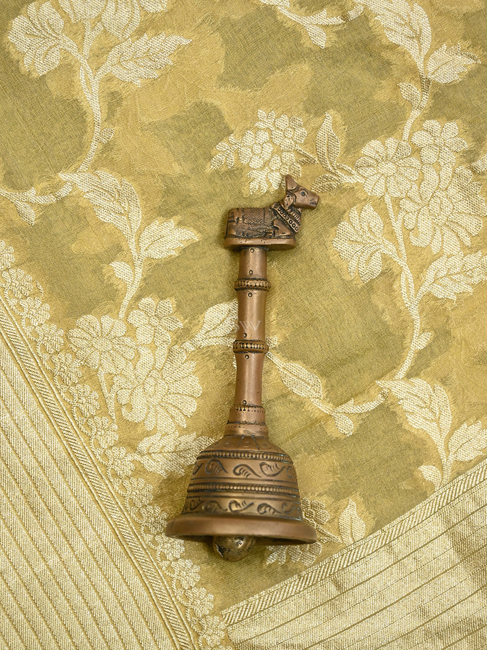 Mustard Tissue Khaddi Georgette Handloom Banarasi Suit - Sacred Weaves