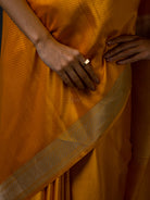 Mustard Satin Tanchoi Handloom Banarasi Saree - Sacred Weaves
