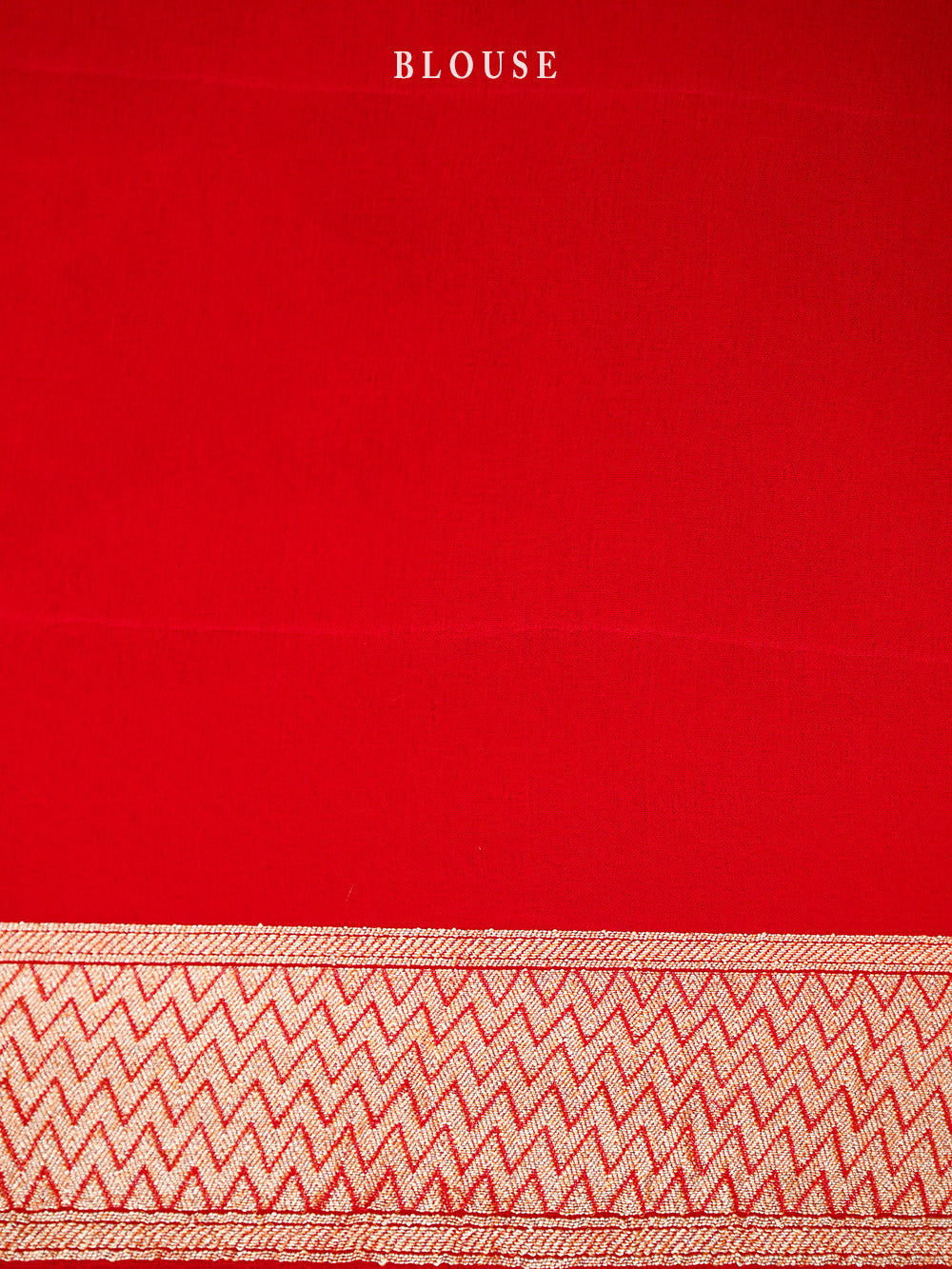 Red Booti Khaddi Georgette Handloom Banarasi Saree - Sacred Weaves