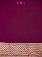 Purple Booti Khaddi Georgette Handloom Banarasi Saree - Sacred Weaves