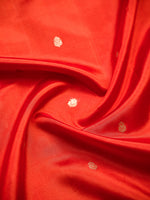 Orange Booti Katan Silk Handloom Banarasi Saree