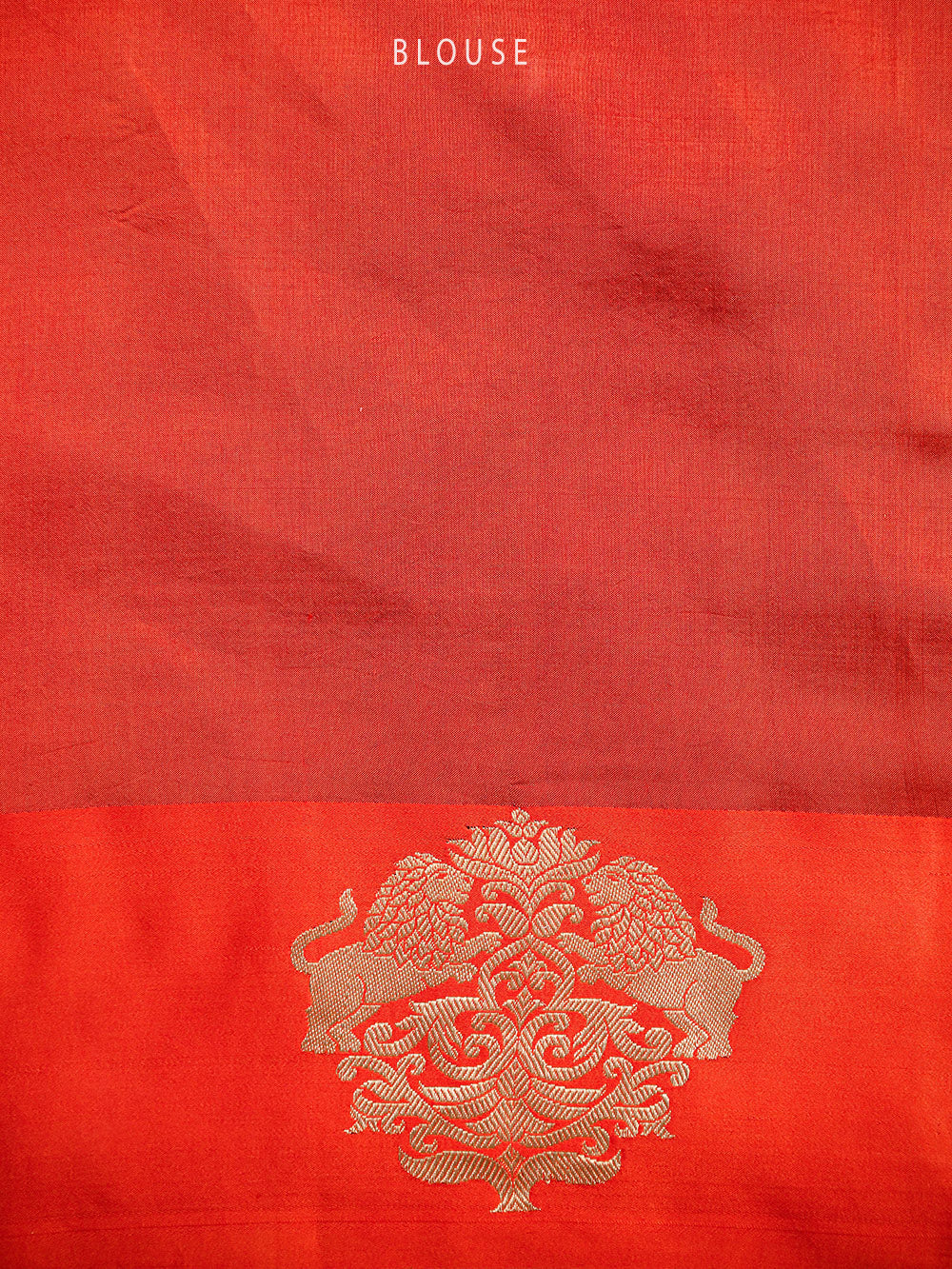 Orange Booti Katan Silk Handloom Banarasi Saree