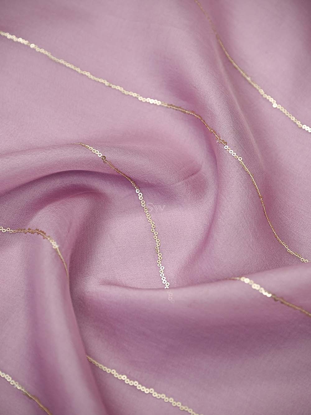 Onion Pink Embroidered Organza Handloom Banarasi Suit - Sacred Weaves