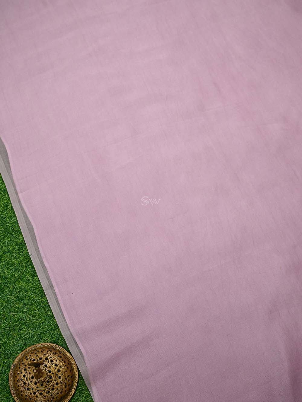 Onion Pink Embroidered Organza Handloom Banarasi Suit - Sacred Weaves