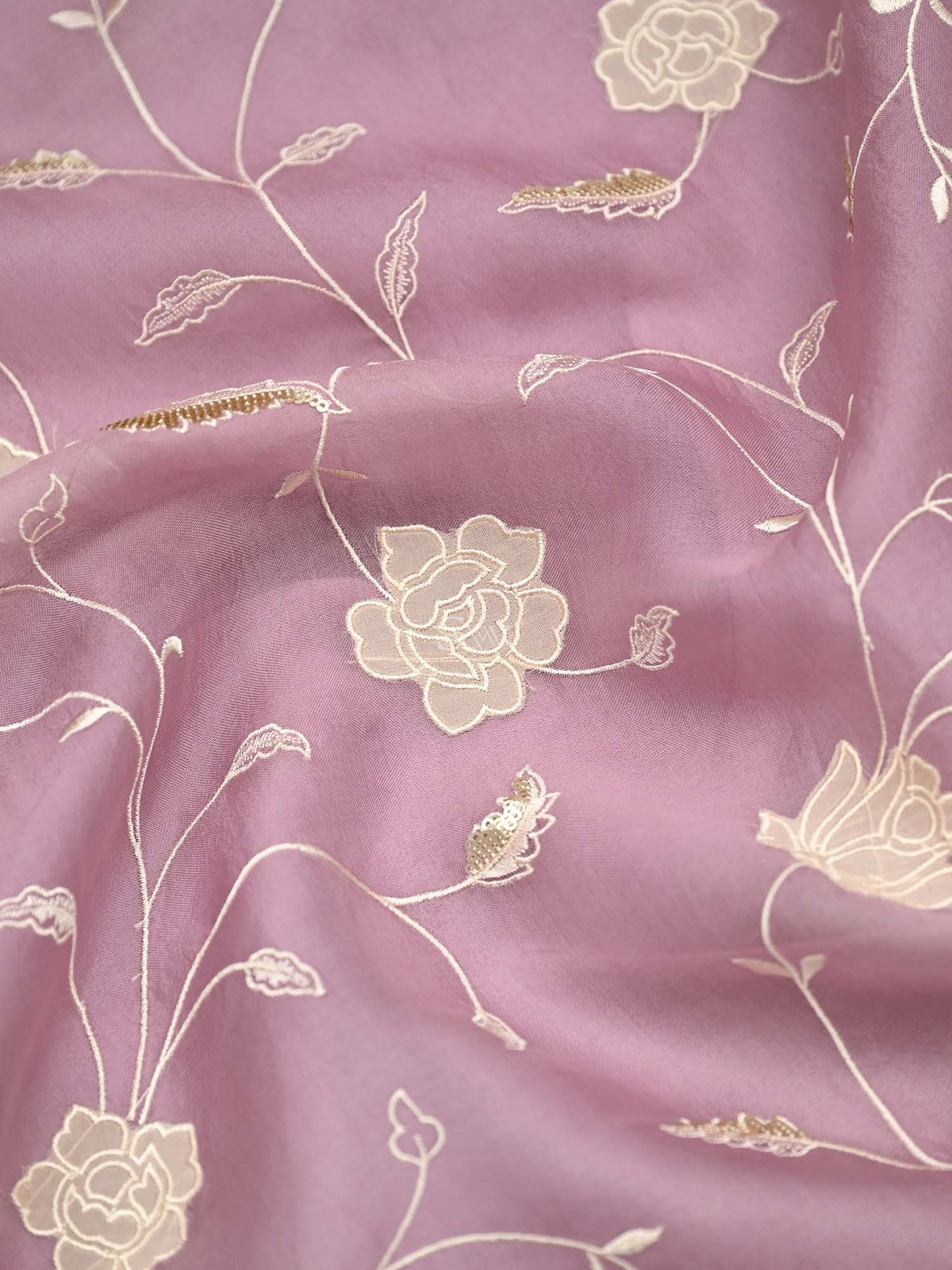 Lilac Embroidery Jaal Organza Handloom Banarasi Suit