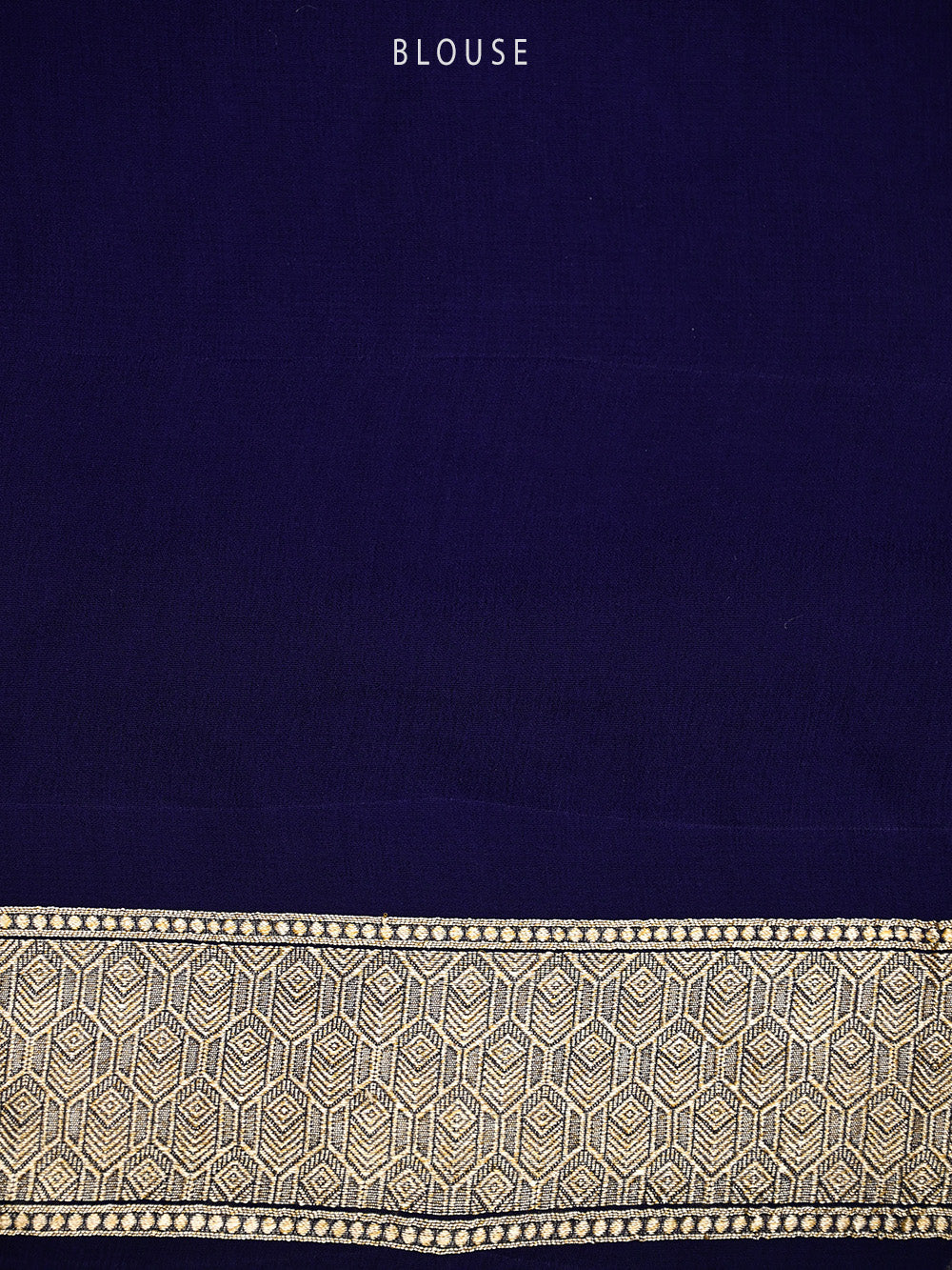 Navy Blue Booti Khaddi Georgette Handloom Banarasi Saree - Sacred Weaves