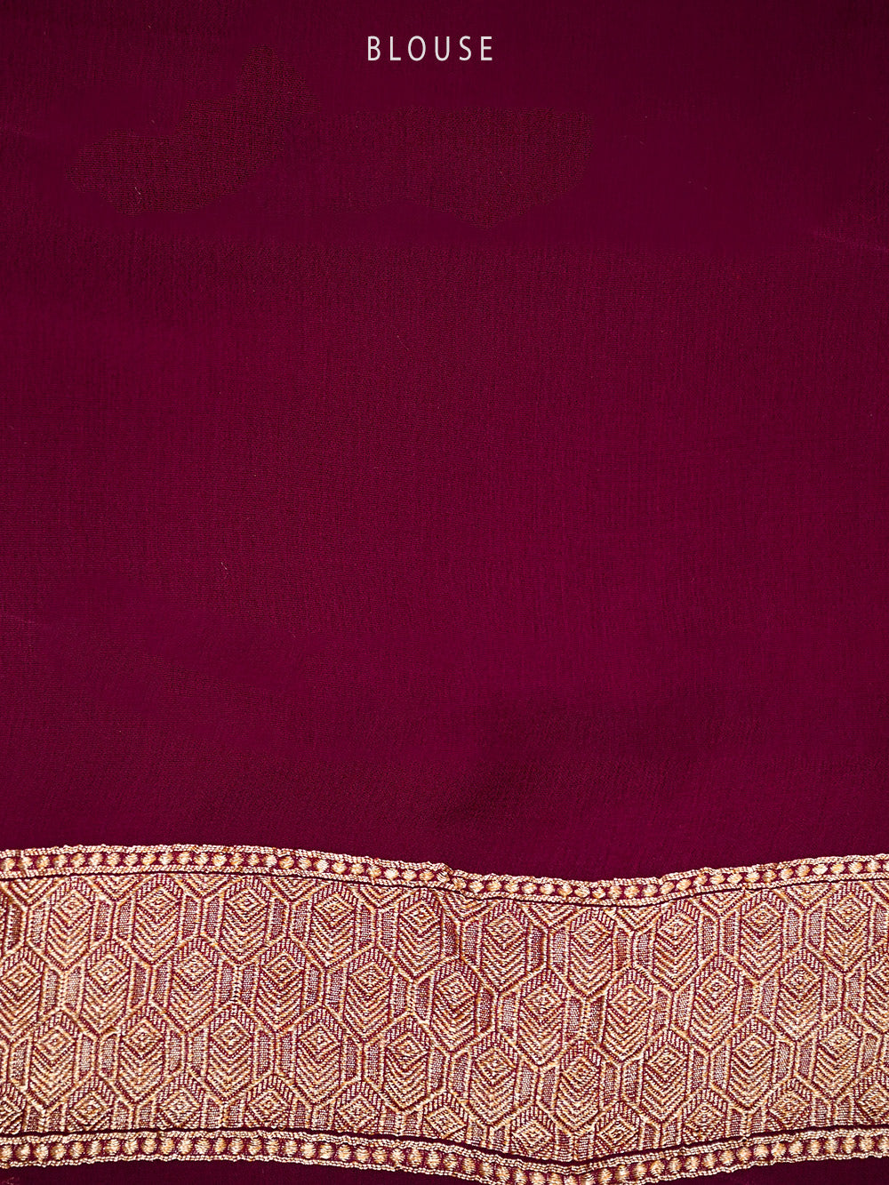 Wine Booti Khaddi Georgette Handloom Banarasi Saree - Sacred Weaves