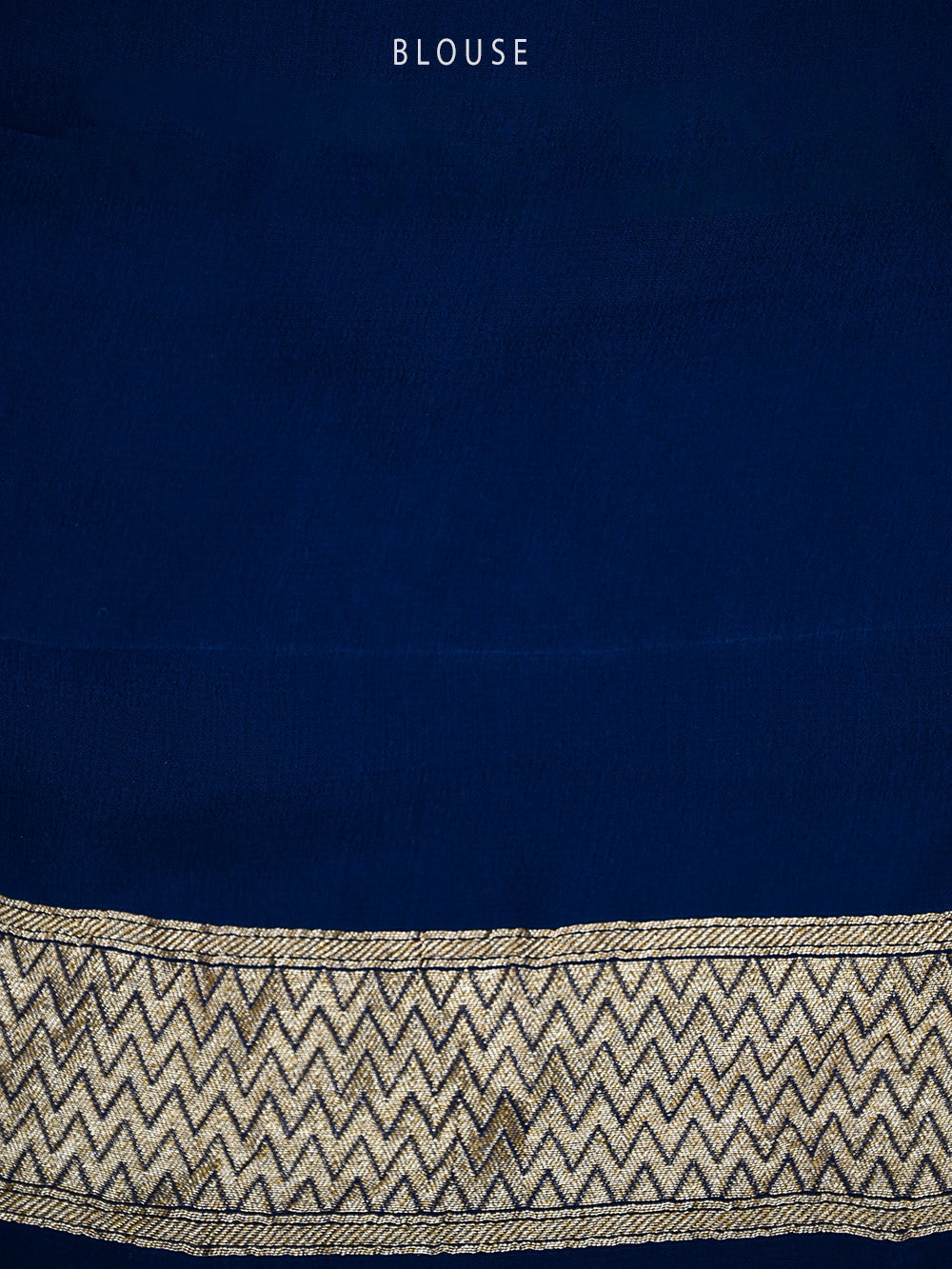 Navy Blue Booti Khaddi Georgette Handloom Banarasi Saree - Sacred Weaves